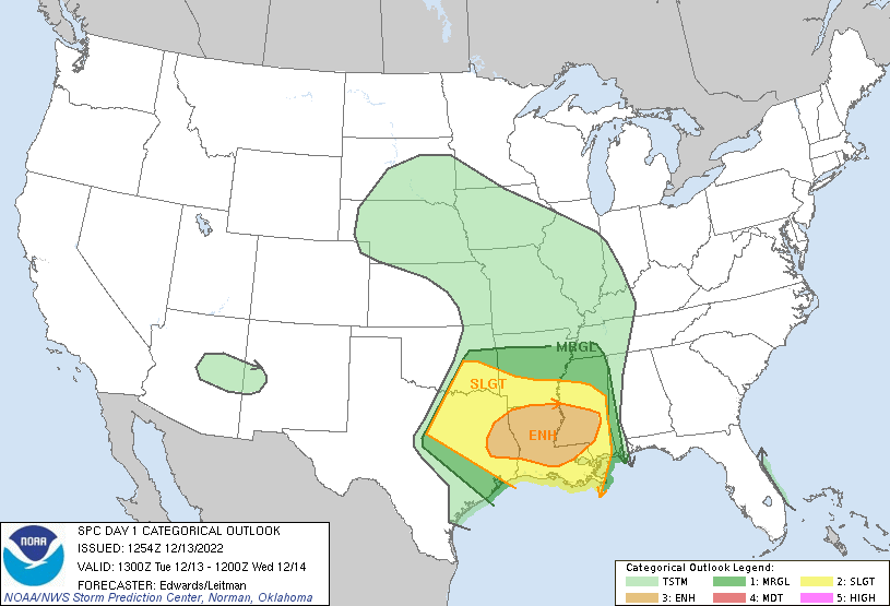 Storm Prediction Center convective outlook graphic